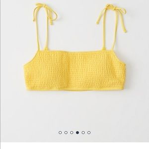 Abercrombie and Fitch Smocked Bralette Bikini Top